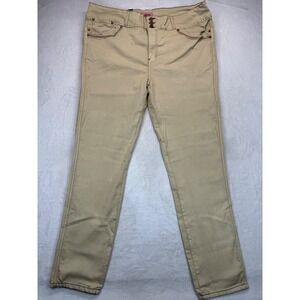 Hailey Made With Love High Rise Jeans Khaki Brown Stitch Detail Size‎ 22 READ